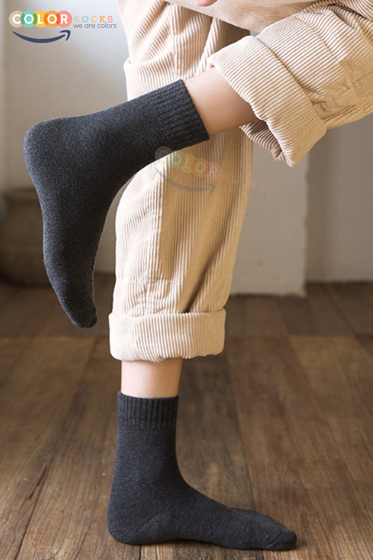 Color Socks 5 Çift Soket Kadın Havlu Kışlık Çorap Seti (Isı Emici) Çok Renkli