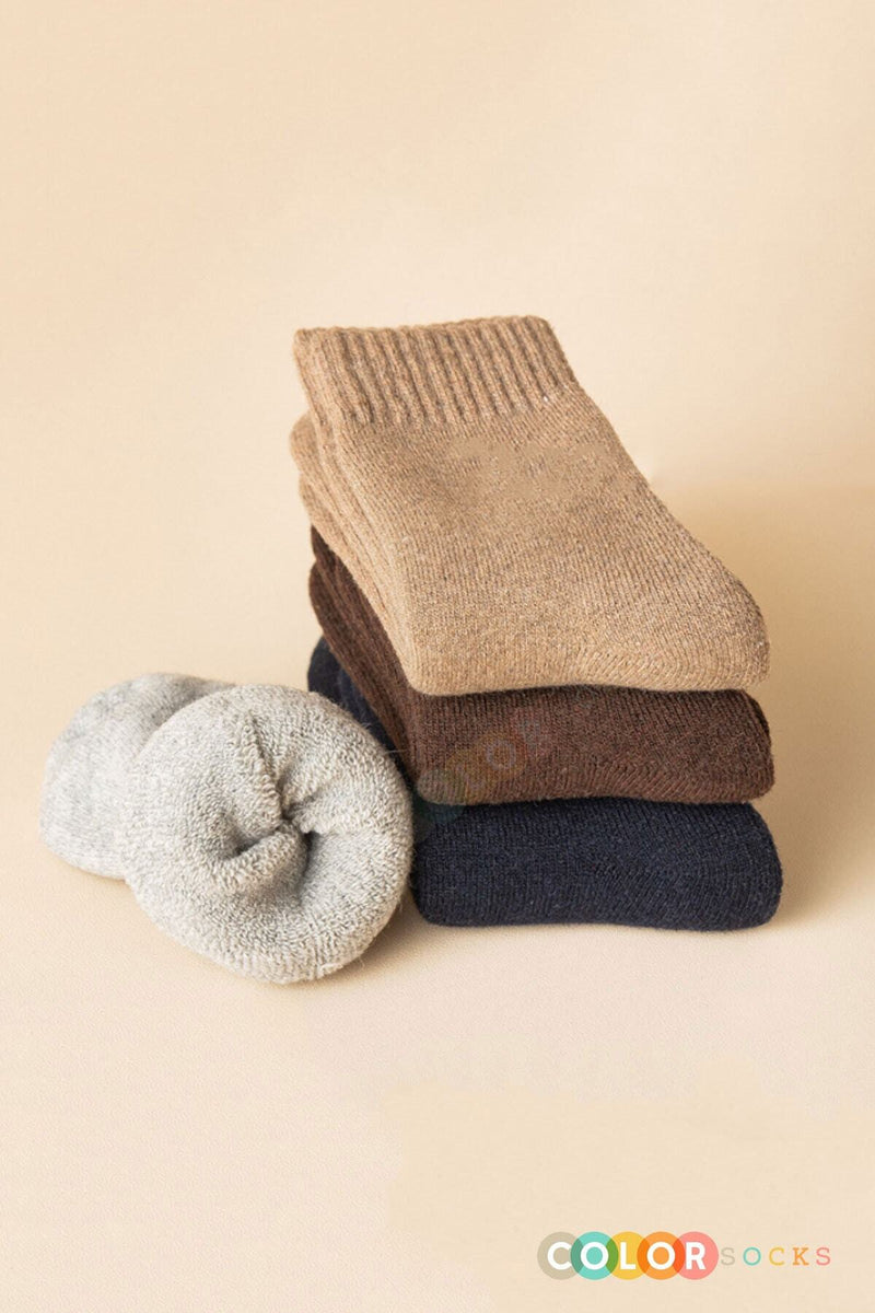 Color Socks 5'li Erkek - Kadın Kalın Yün Kışlık Çorap Seti (ISI EMİCİ) Karışık