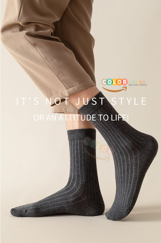 Color Socks 5'li Günlük Kışlık Erkek Soket Çorap Seti (Soft Touch) Çok Renkli