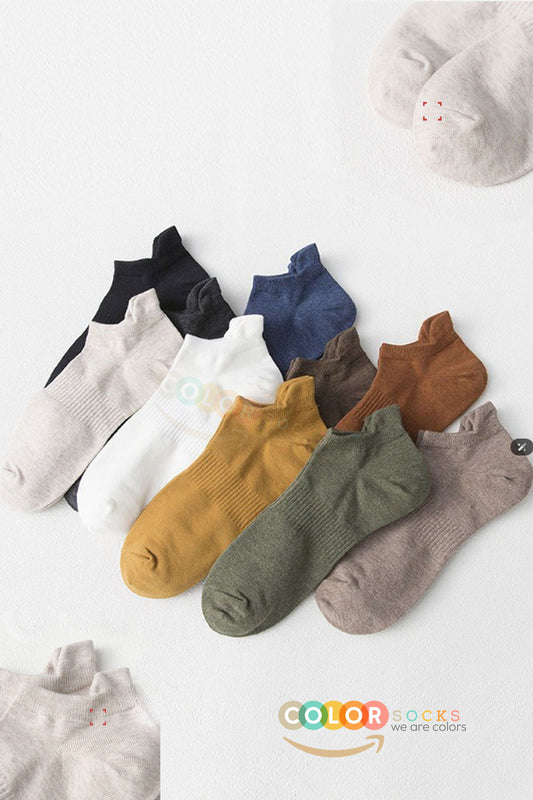 Color Socks 7 Çift Günlük Erkek Patik Çorap Seti (KAYDIRMAZ LASTİK) Çok Renkli