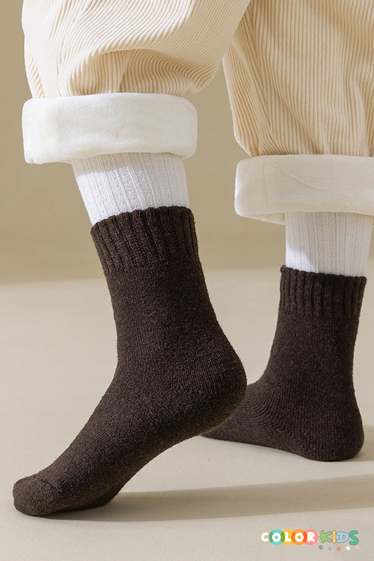 Color Socks 5 Çift Kışlık Erkek Çocuk Havlu Çorap Seti (Isı Emici) Erkek