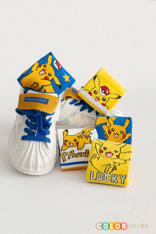 Color Socks 5'li Pikachu Desenli Çocuk Çorap (comfort Kids) Karışık
