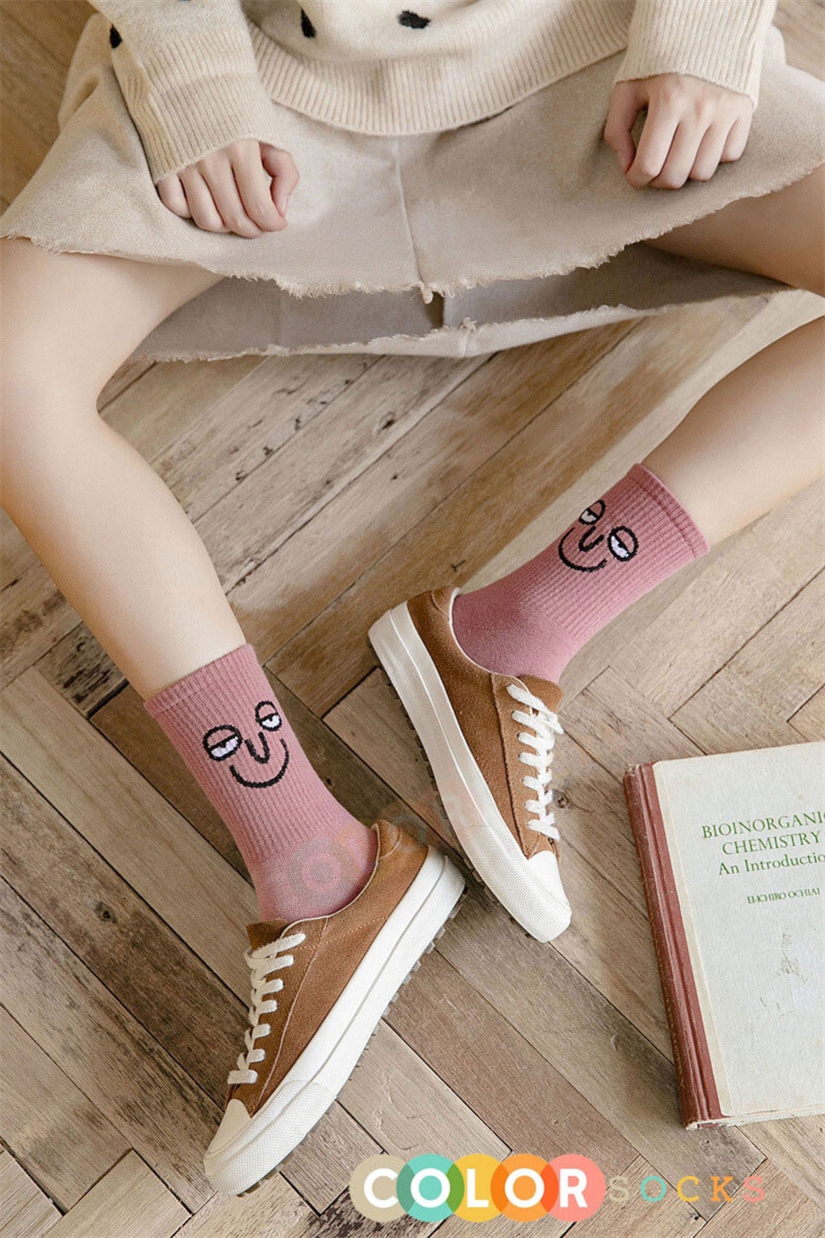 Color Socks 5'li Eğlenceli Surat Ifadeli Unisex Çorap Seti Çok Renkli