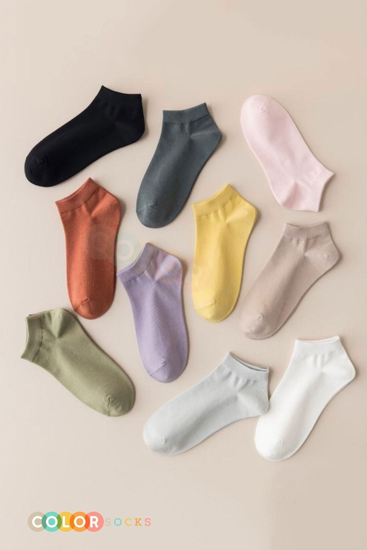 Color Socks 5'li Bambu Kadın Comfort Yazlık Patik Çorap Çok Renkli