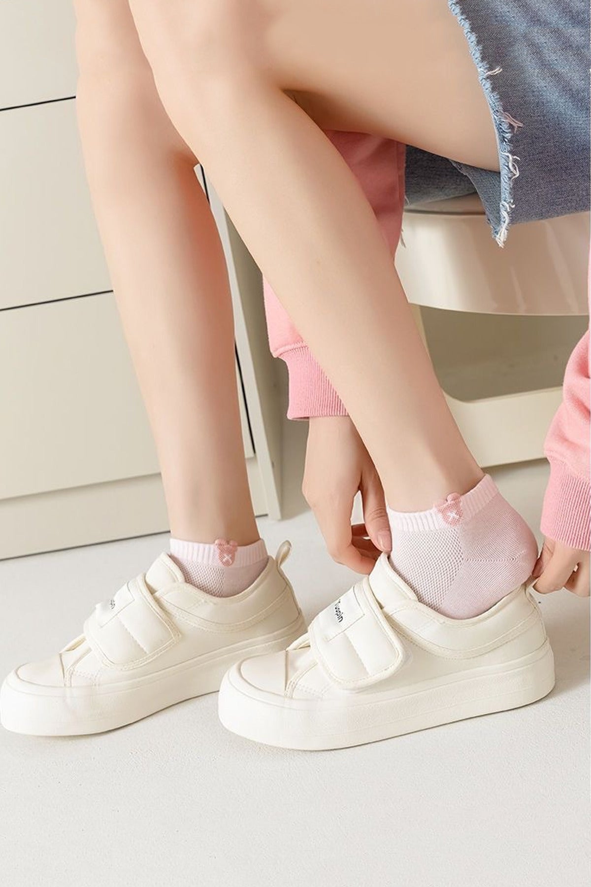 Color Socks 5'li Japon Kore Tarzı Kadın Kısa Patik Yazlık Çorap Çok Renkli