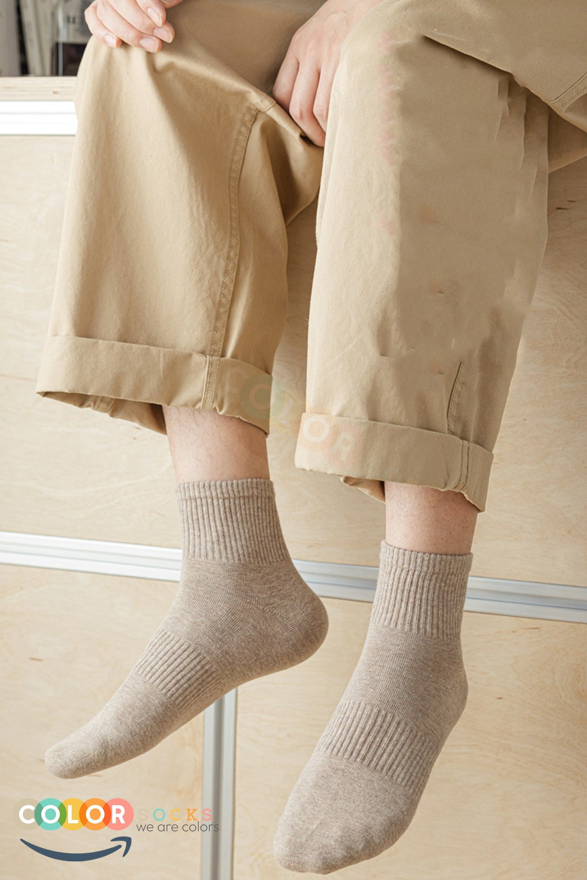 Color Socks 7 Çift Günlük Orta Konç Pamuk Erkek Çorap (TER EMİCİ) Çok Renkli