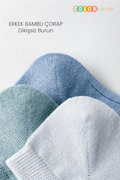 Color Socks 5'li Comfort Erkek Yazlık Kısa Çorap (DİKİŞSİZ BAMBU) Çok Renkli