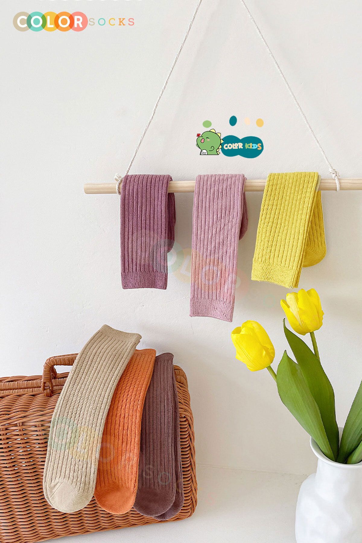 Color Socks 4'lü Çocuk&Bebek Dizaltı Çorap Seti (Extra Comfort) Karışık