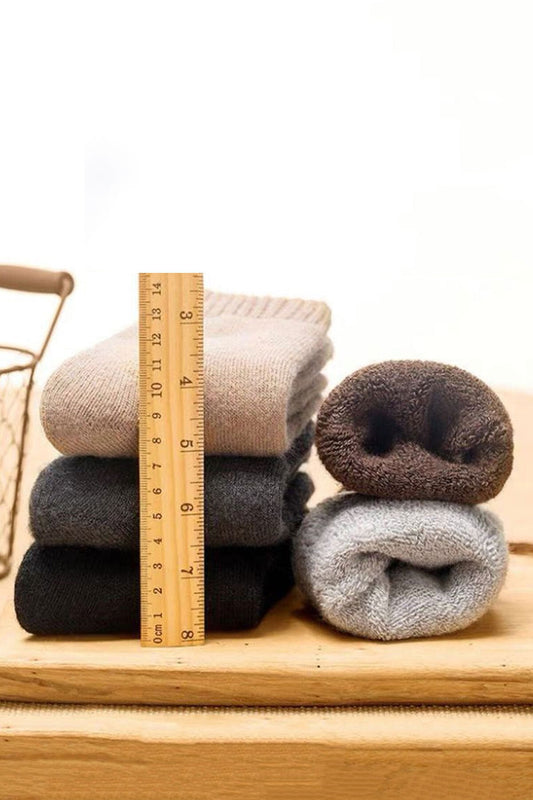 Color Socks 3 Çift Kalın Erkek Kışlık Yün Çorap Karışık