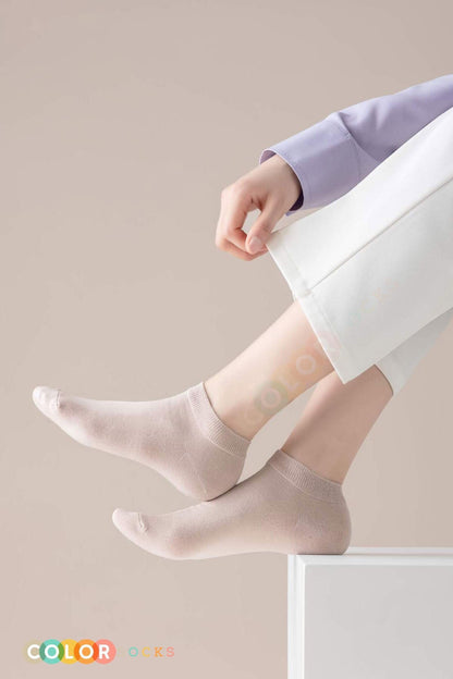 Color Socks 5'li Bambu Kadın Comfort Yazlık Patik Çorap Çok Renkli
