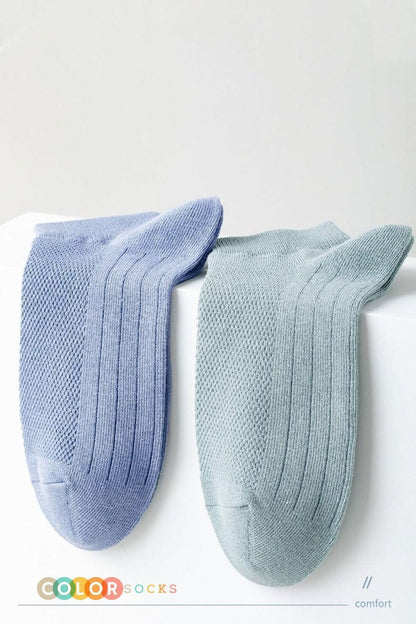 Color Socks 5'li Comfort Erkek Yazlık Kısa Çorap (DİKİŞSİZ BAMBU) Çok Renkli