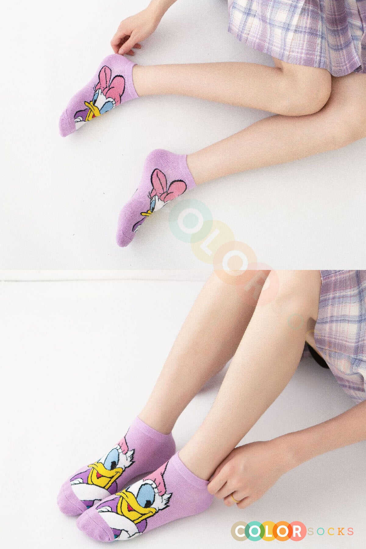 Color Socks 5'li Kadın Çizgi Karakter Patik Çorap Seti (Comfort Soft) Karışık