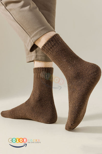 Color Socks 5'li Erkek - Kadın Kalın Yün Kışlık Çorap Seti (ISI EMİCİ) Karışık