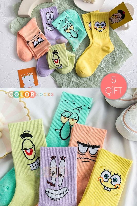 Color Socks Unisex Karakterli Çoraplar Seti Çok Renkli