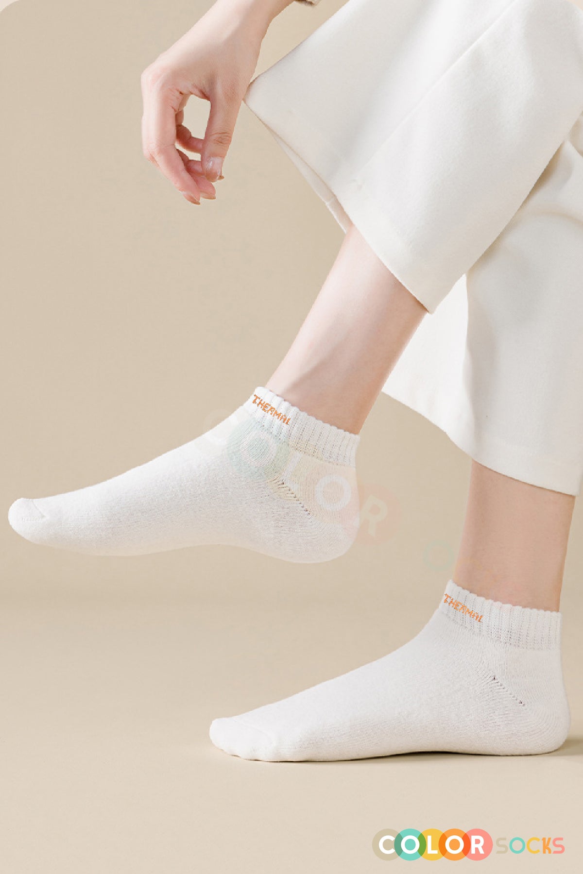 Color Socks 5 Çift Patik Havlu Termal Çorap Seti (Isı Emici) Karışık