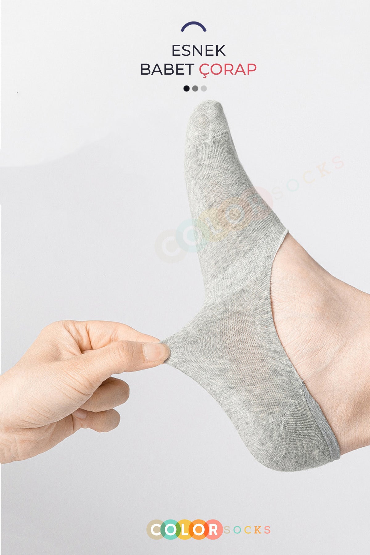 Color Socks 10 Çift Yazlık Unisex Babet Çorap Seti (TERLETMEZ) Çoklu Renk