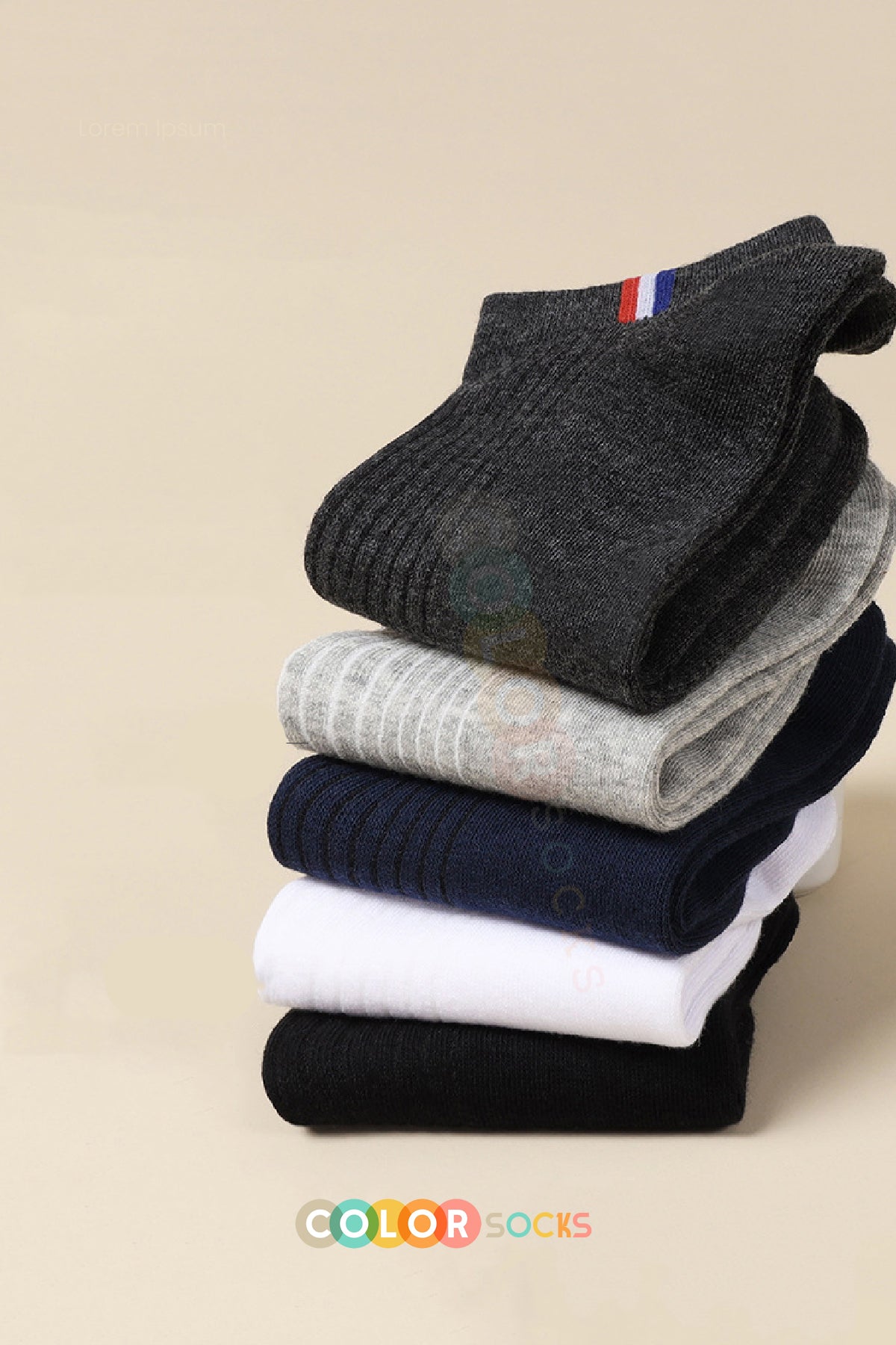 Color Socks 5'li Pamuk Fitilli Erkek Çorap Seti (Extra Comfort) Karışık