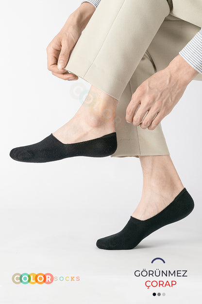 Color Socks 10 Çift Yazlık Unisex Babet Çorap Seti (TERLETMEZ) Çoklu Renk