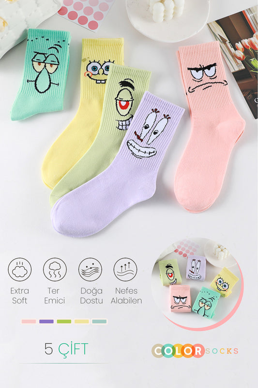 Color Socks Unisex Karakterli Çoraplar Seti Çok Renkli