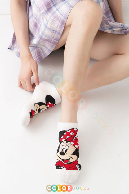 Color Socks 5'li Kadın Çizgi Karakter Patik Çorap Seti (Comfort Soft) Karışık