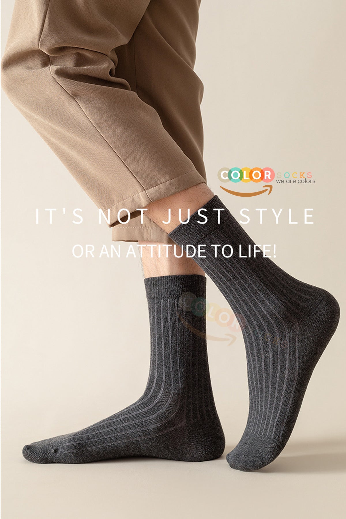 Color Socks 5'li Günlük Kışlık Erkek Soket Çorap Seti (Soft Touch) Çok Renkli