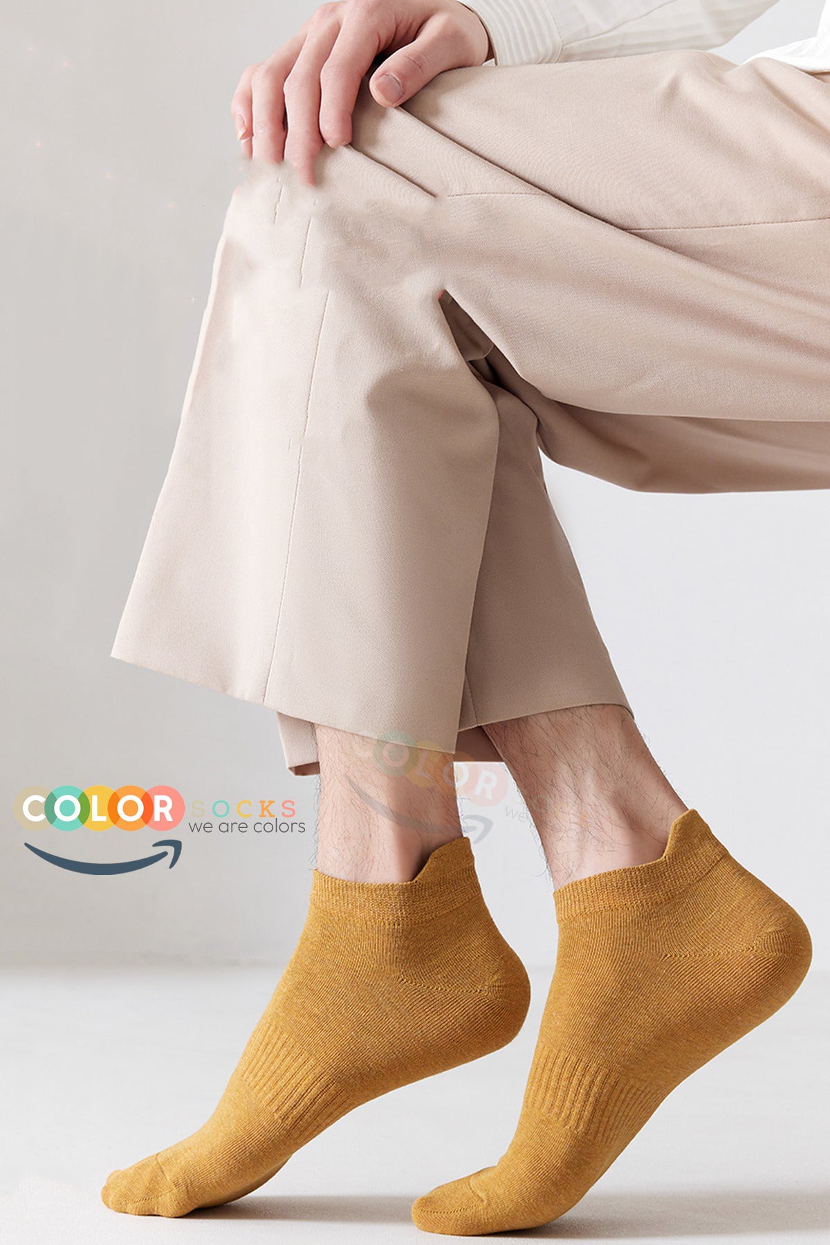 Color Socks 7 Çift Günlük Erkek Patik Çorap Seti (KAYDIRMAZ LASTİK) Çok Renkli