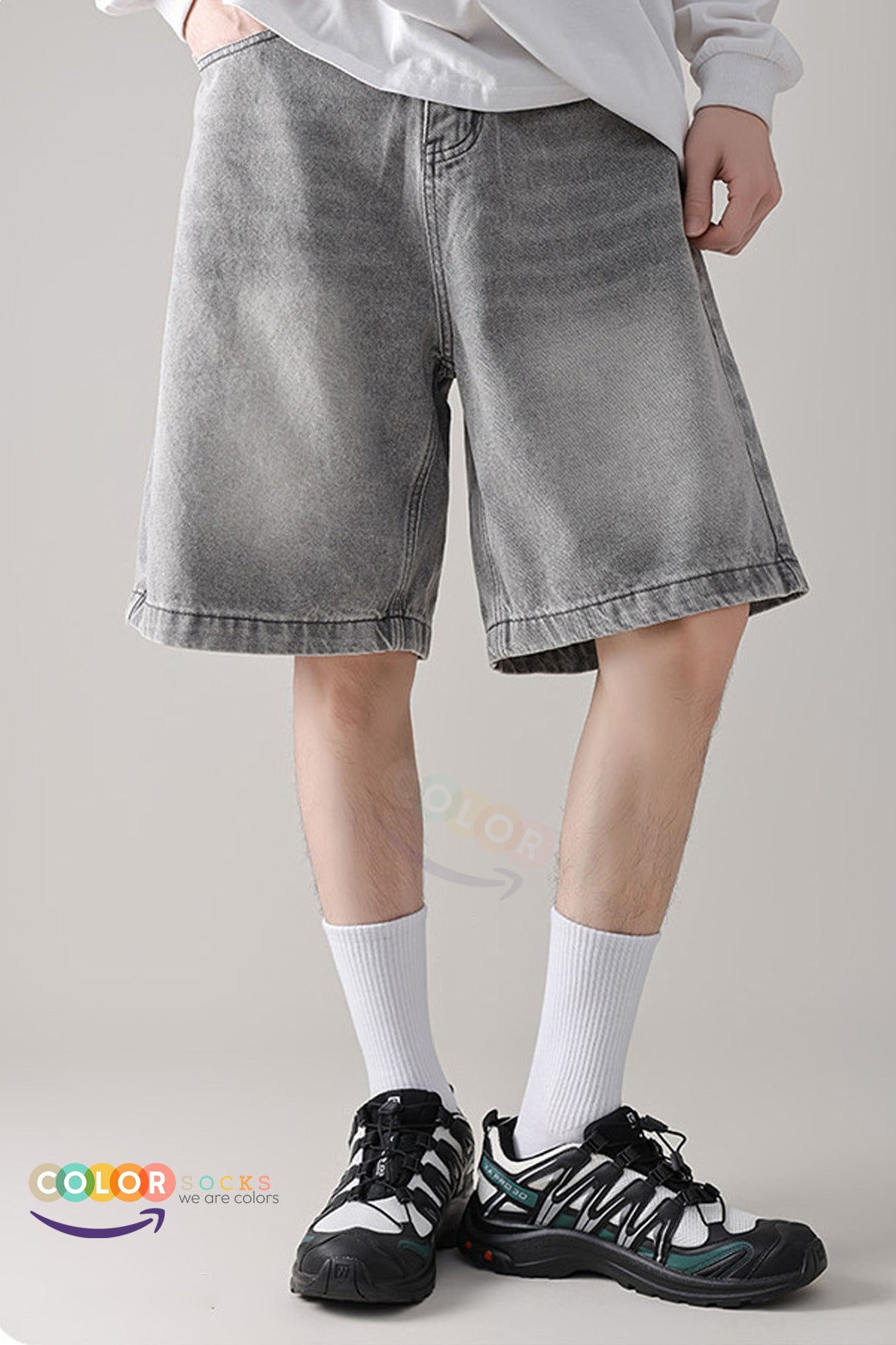 Color Socks 7 Çift Beyaz Soket Tenis Erkek Kadın Çorap Seti Beyaz
