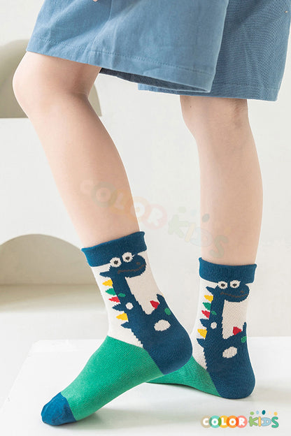 Color Socks 5 Çift Dinozor Çocuk Çorap Seti (Comfort Kids) Karışık