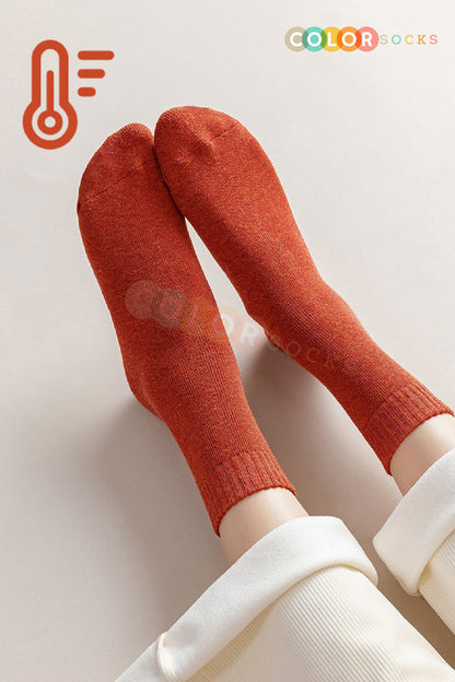 Color Socks 5 Çift İçi Polarlı Kışlık Kalın Kadın Çorap (ISI EMİCİ) Karışık