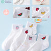 5'li Paket Meyve Desenli Yazlık Yarım Kadın Çorap (Extra Soft) - Beyaz
