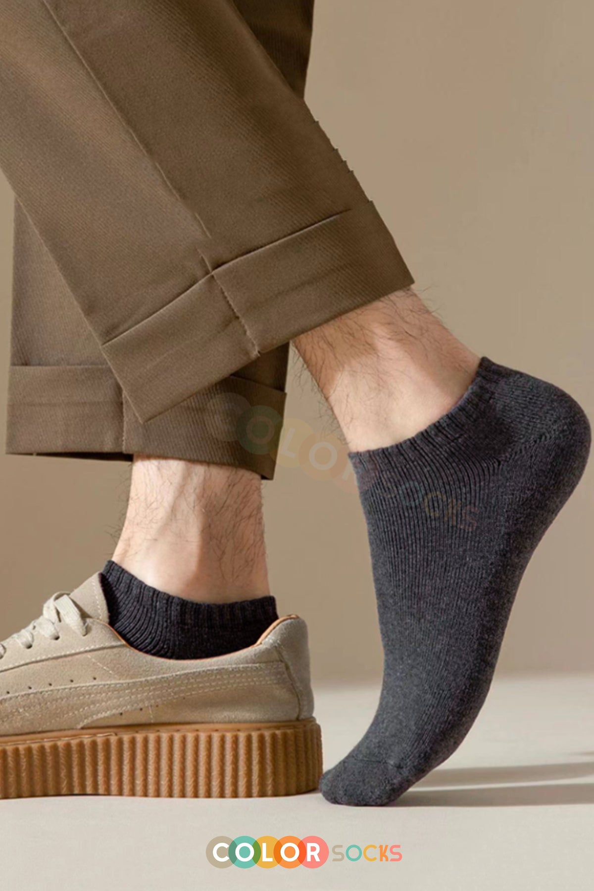 Color Socks 5'li Patik Kışlık Erkek Kalın Çorap Seti (ISI EMİCİ) Karışık