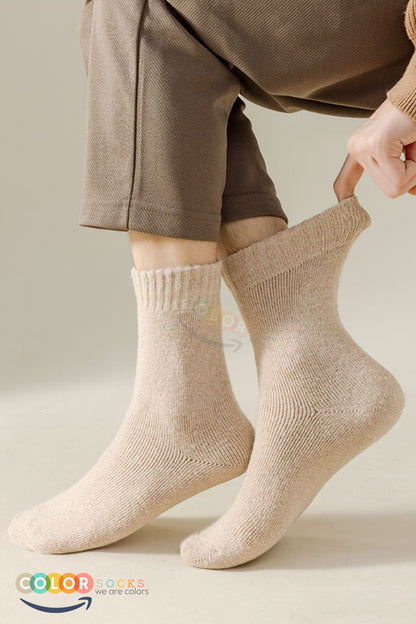 Color Socks 5'li Erkek - Kadın Kalın Yün Kışlık Çorap Seti (ISI EMİCİ) Karışık