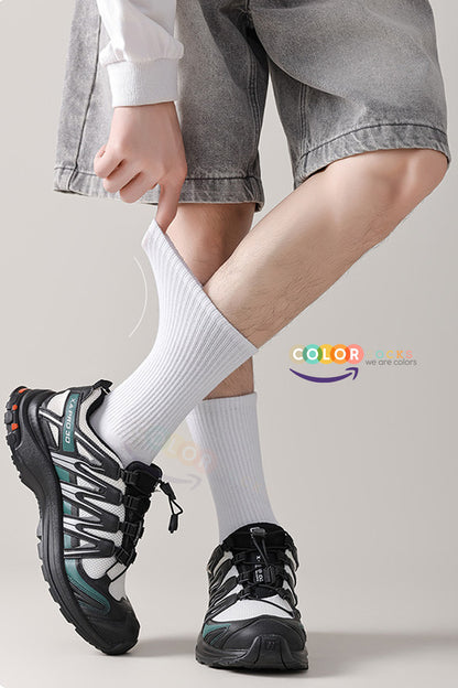 Color Socks 7 Çift Beyaz Soket Tenis Erkek Kadın Çorap Seti Beyaz