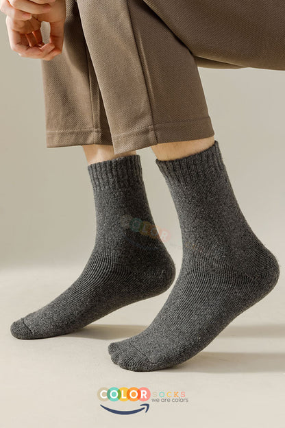 Color Socks 5'li Erkek - Kadın Kalın Yün Kışlık Çorap Seti (ISI EMİCİ) Karışık