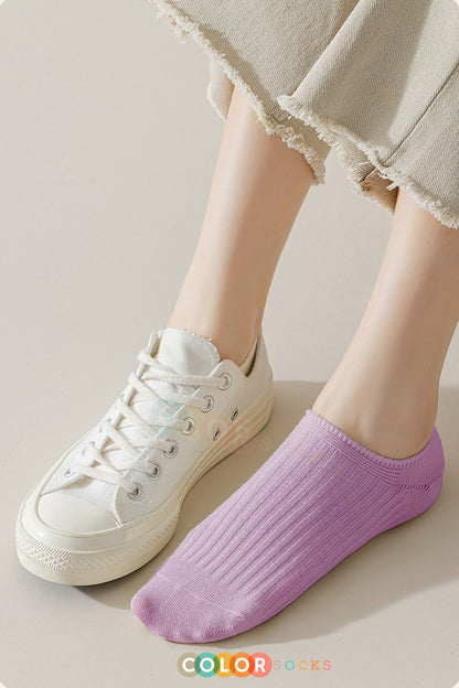 Color Socks 7'li Kadın Derbili Çorap Seti (+Non Slip) Karışık