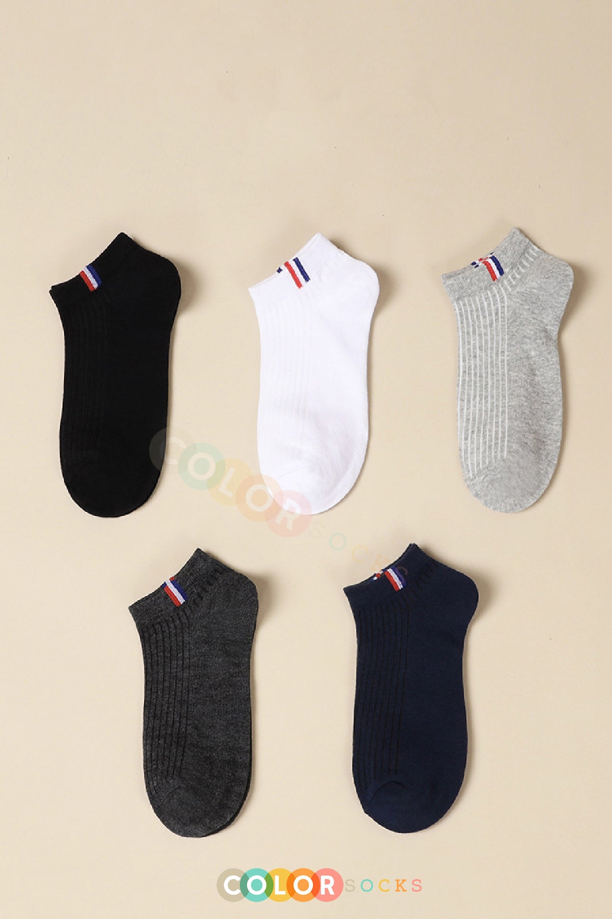 Color Socks 5'li Pamuk Fitilli Erkek Çorap Seti (Extra Comfort) Karışık
