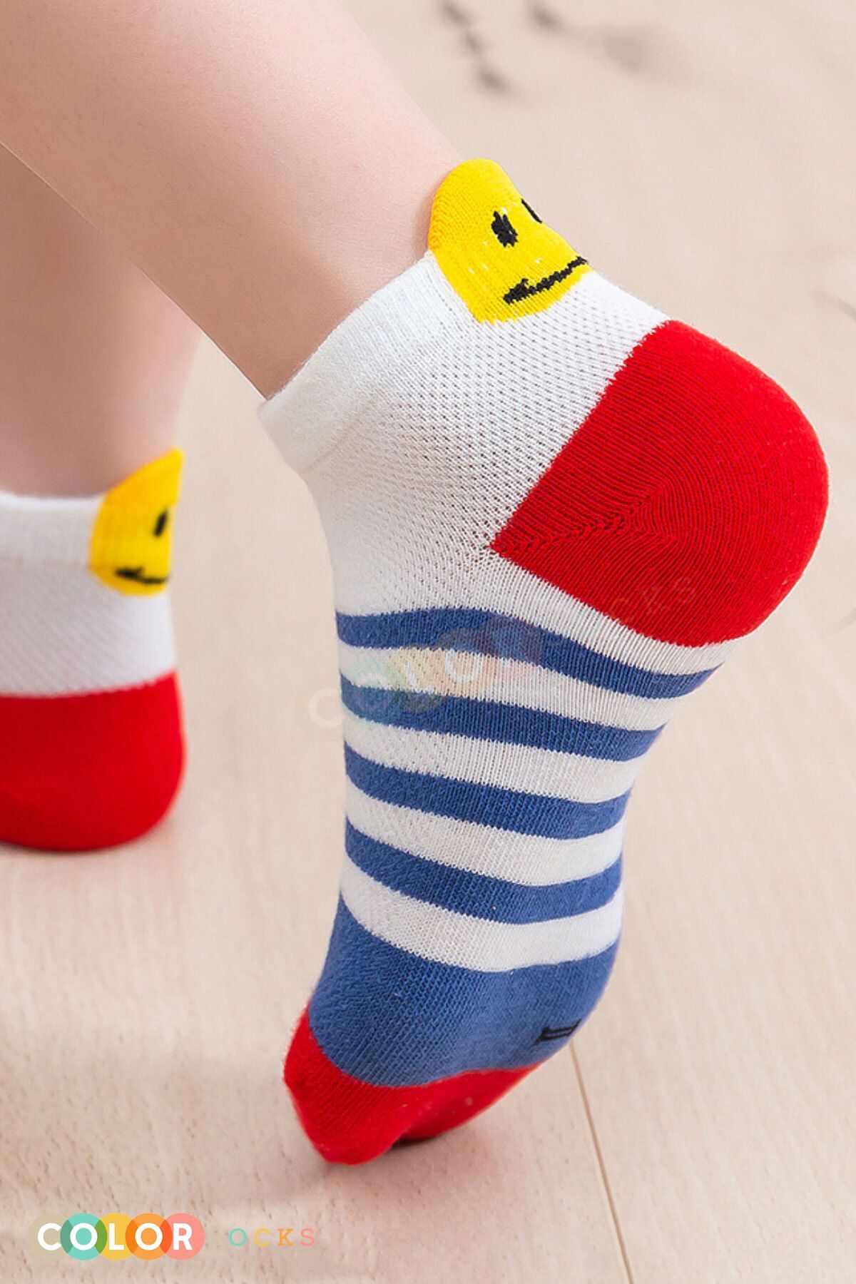 Color Socks 5'li Smile Desenli Çocuk Çorap Seti (OKULA DÖNÜŞ) Çok Renkli