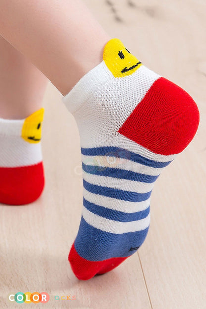 Color Socks 5'li Smile Desenli Çocuk Çorap Seti (OKULA DÖNÜŞ) Çok Renkli
