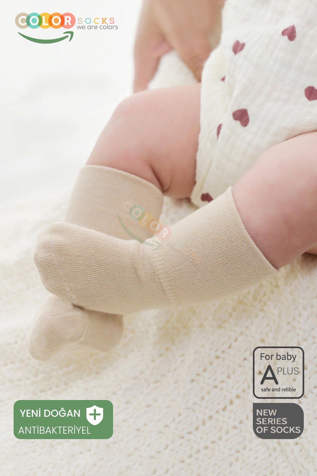 Color Socks 🍼 6 Çift Kutulu Organik Bebek Çorap Seti (Soft Touch) Çok Renkli