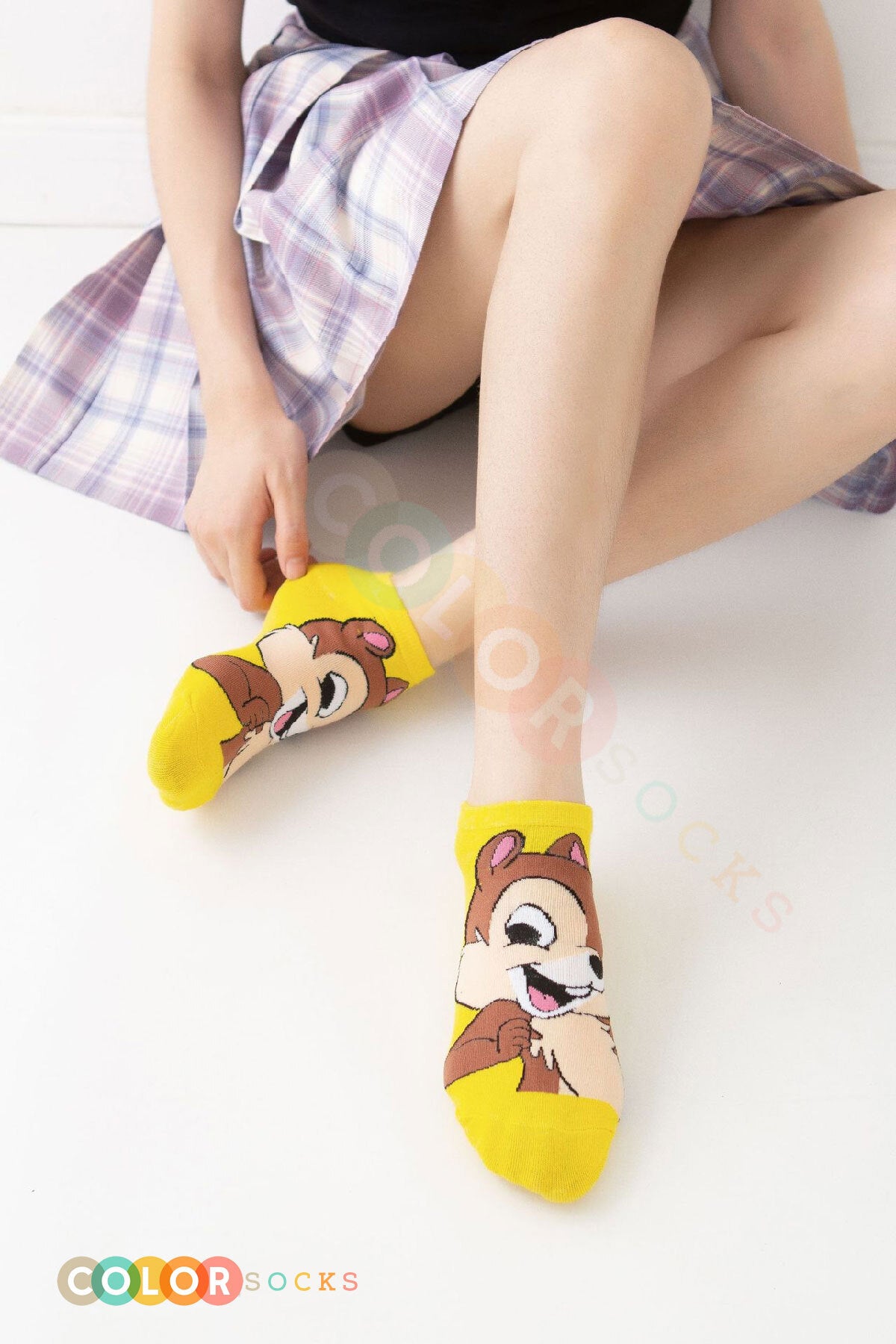 Color Socks 5'li Kadın Çizgi Karakter Patik Çorap Seti (Comfort Soft) Karışık