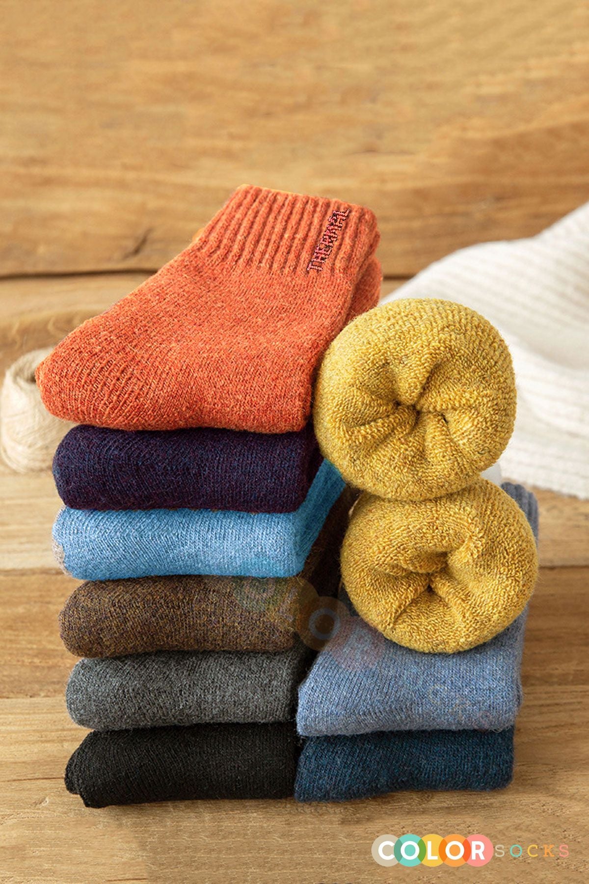 Color Socks 5 Çift Termal Kadın Havlu Kışlık Çorap (ISI EMİCİ) Karışık