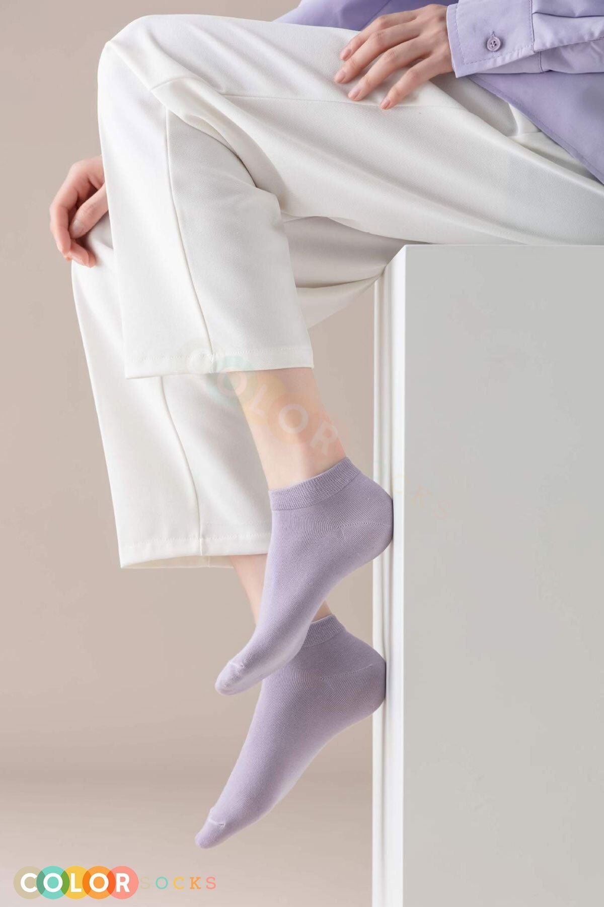 Color Socks 5'li Bambu Kadın Comfort Yazlık Patik Çorap Çok Renkli