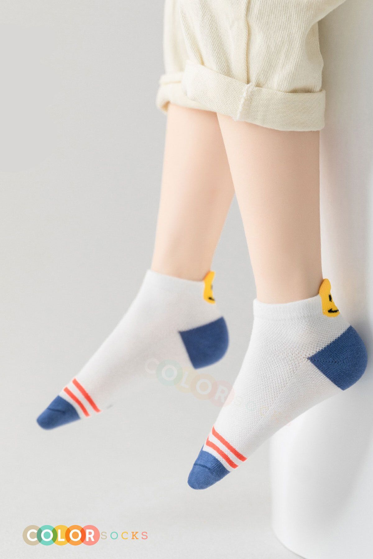 Color Socks 5'li Smile Desenli Çocuk Çorap Seti (OKULA DÖNÜŞ) Çok Renkli