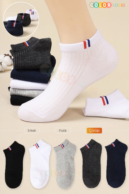 Color Socks 5'li Pamuk Fitilli Erkek Çorap Seti (Extra Comfort) Karışık