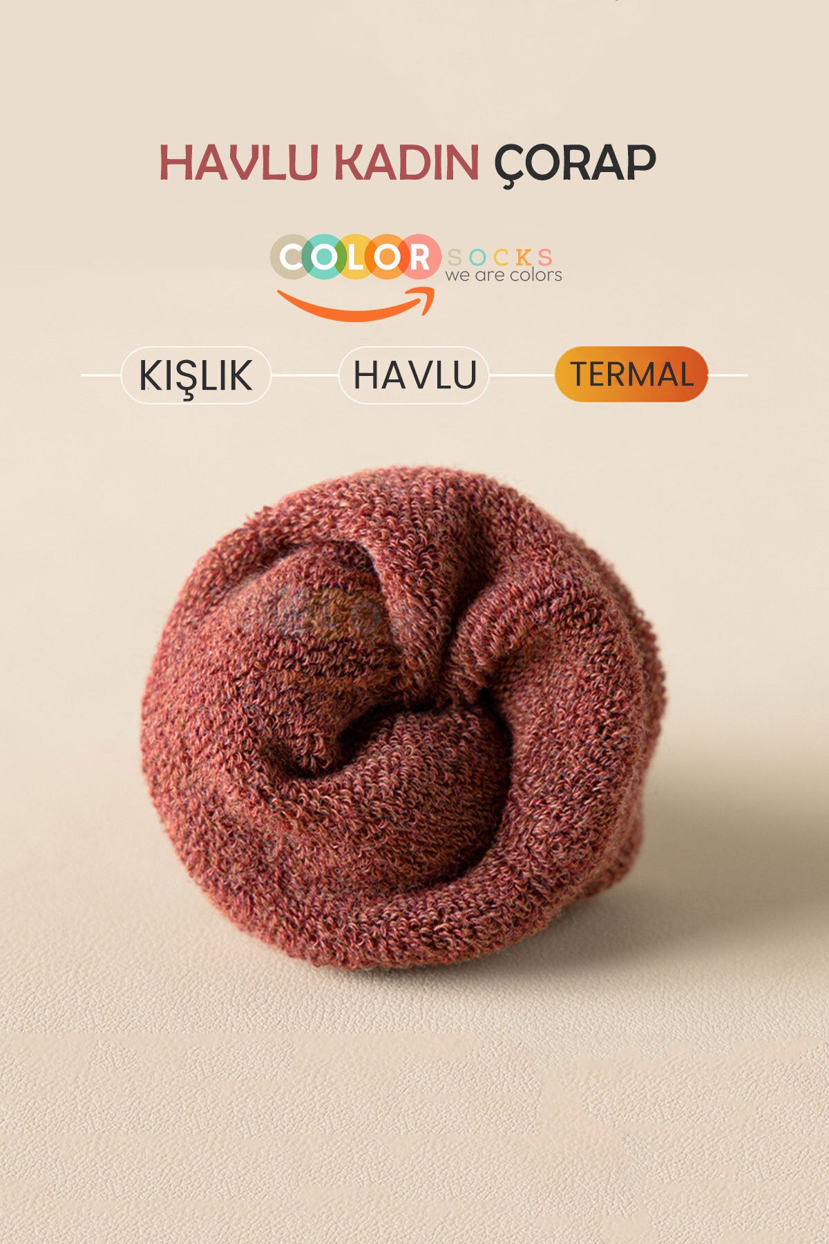 Color Socks 5'li Kışlık Kadın Havlu Patik Çorap Seti (ISI EMİCİ) Karışık