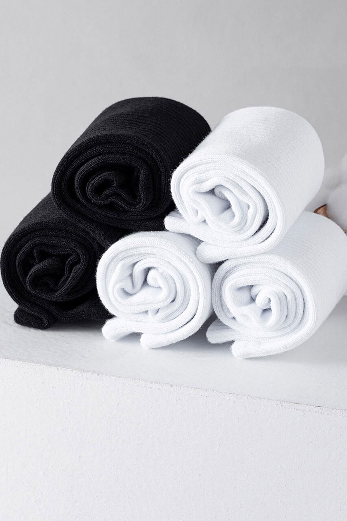 Color Socks 4 Çift Spor Atletik Çorap Seti (ANTİBAKTERİYEL) Çok Renkli