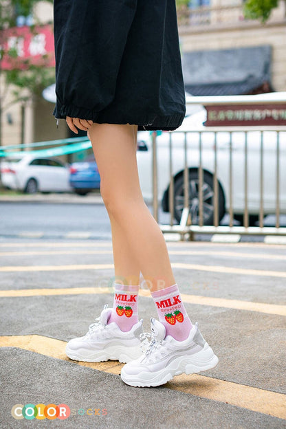 Color Socks Sweet Milk Desenli Kadın Çorap Karışık